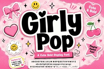 Girly Pop Fonts for Creative Projects and Fun Designs