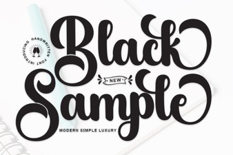 Black Font Samples for Modern Design Projects
