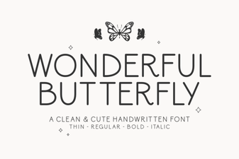 Wonderful Butterfly Font for Unique & Creative Design Projects